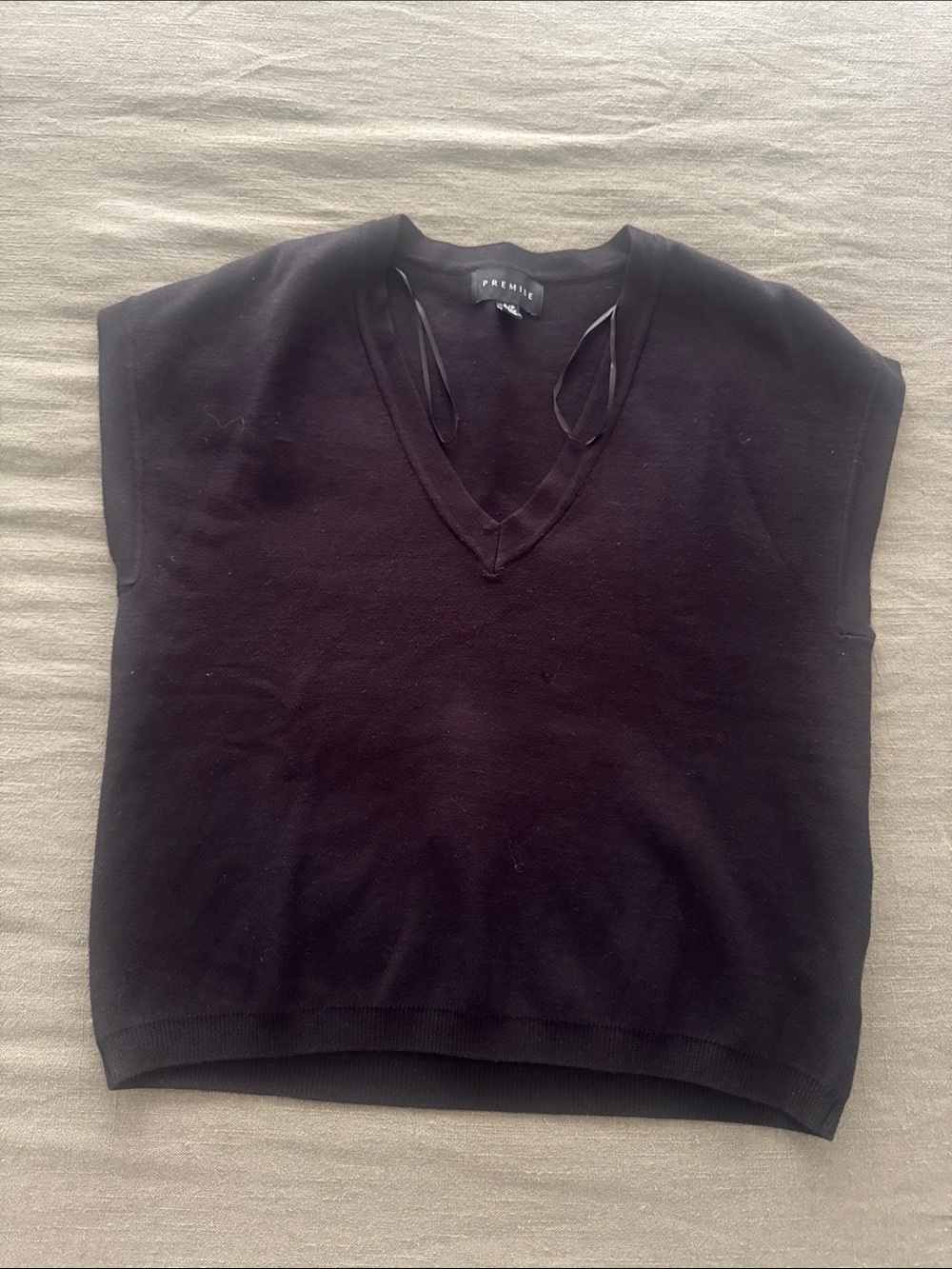 Women’s Black V-Neck Sweater Vest
